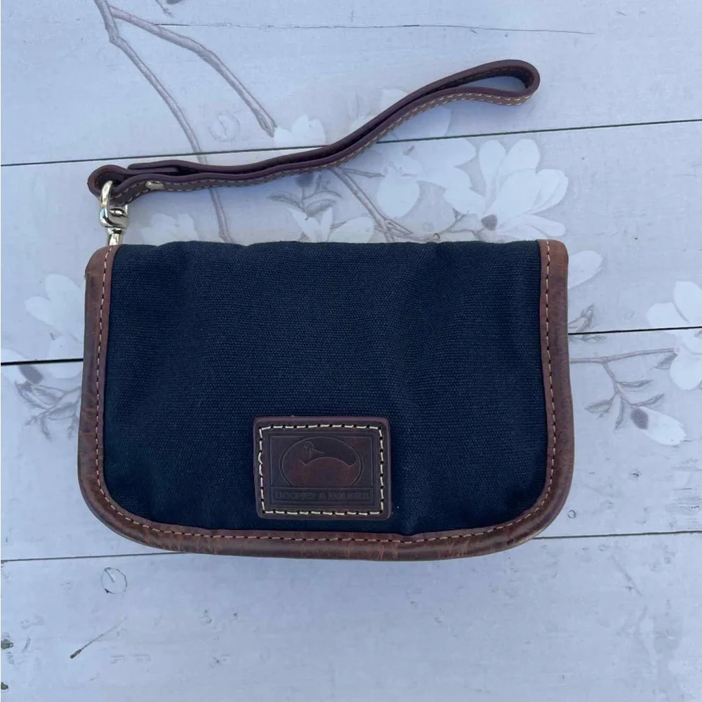 Dooney & Bourke Black and Brown Clutch